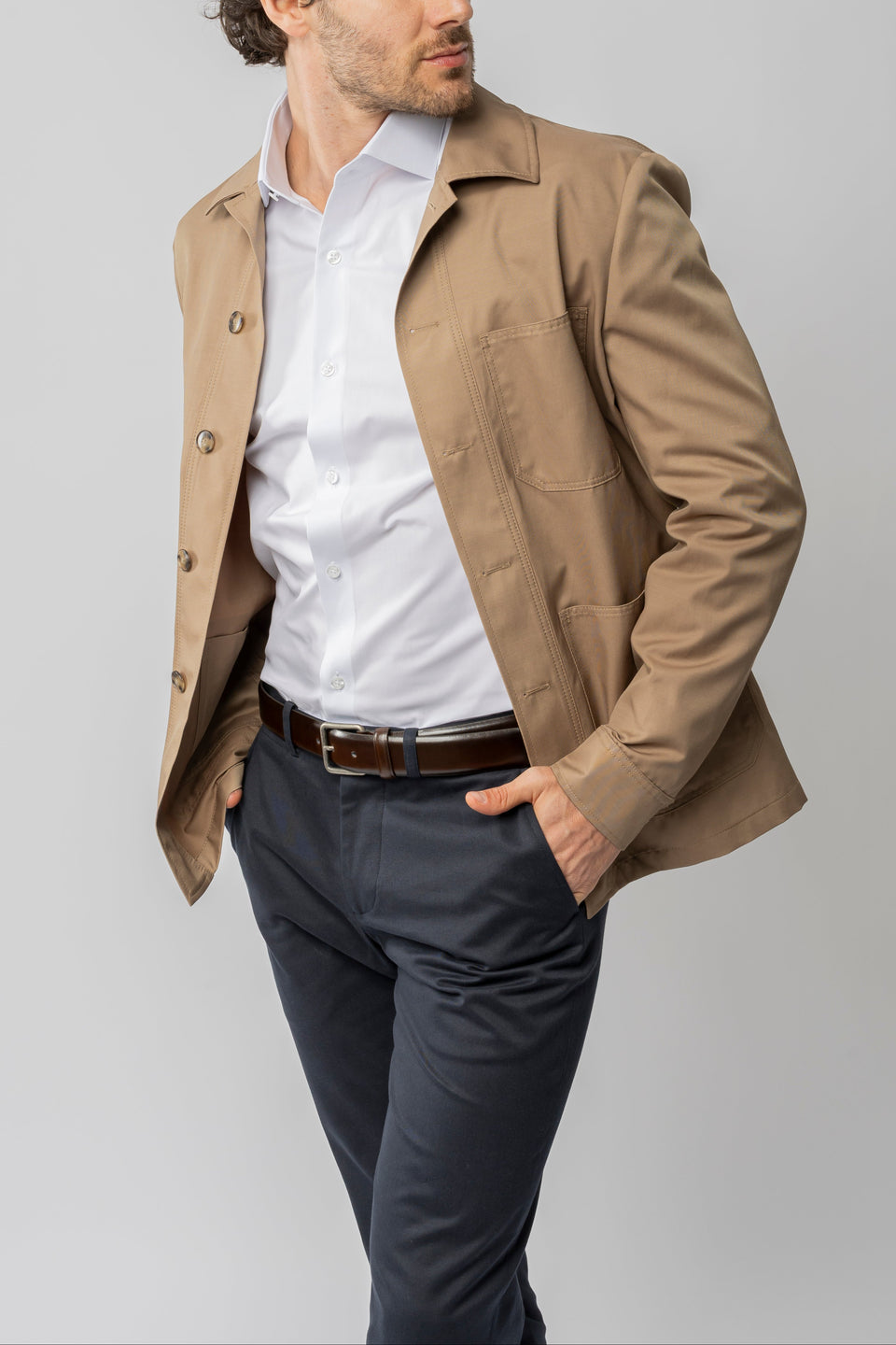 JAQUETA OVERSHIRT SAFARI SARJA