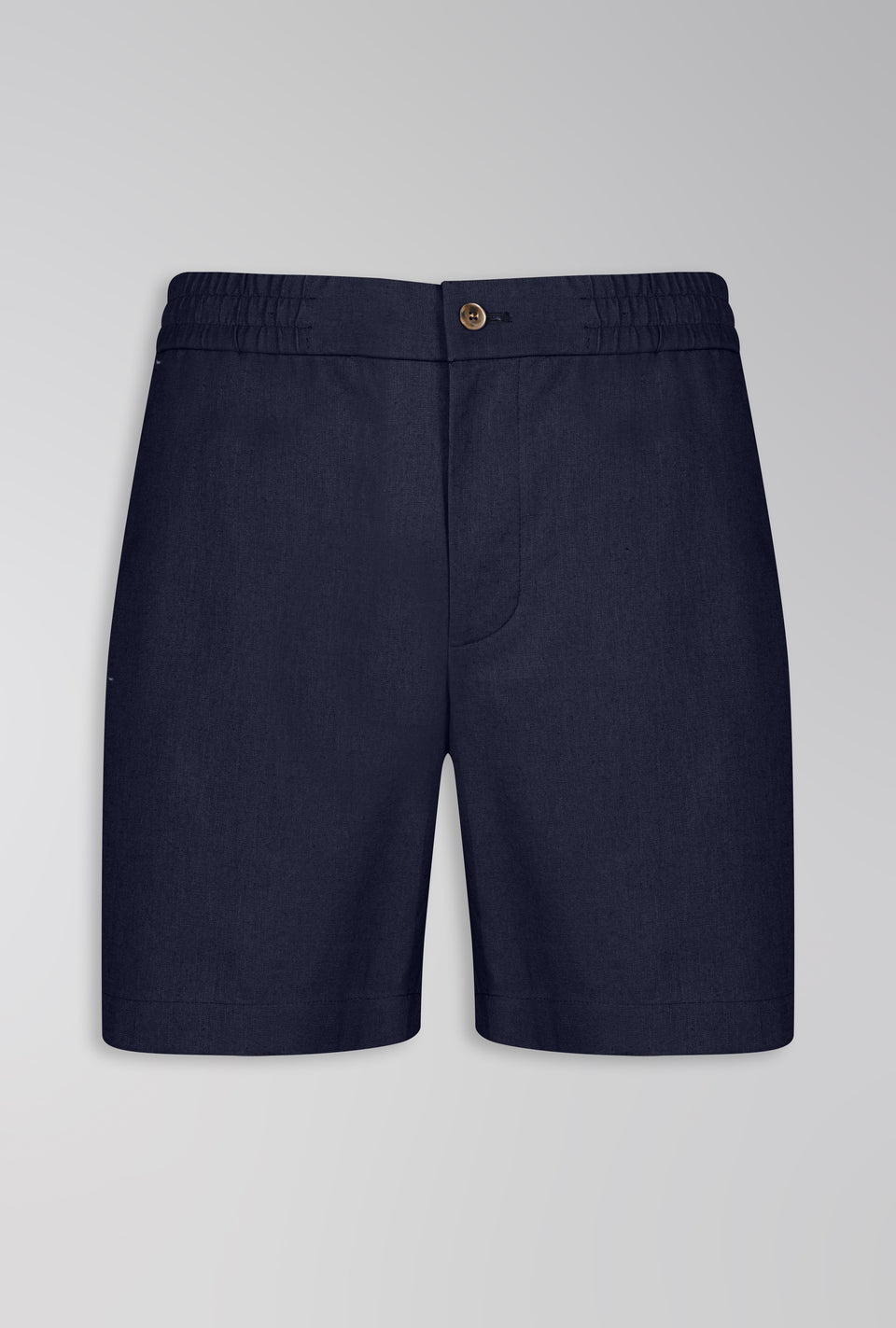 SHORTS DE LINHO COM ALGODÃO DE ELÁSTICO MARINHO