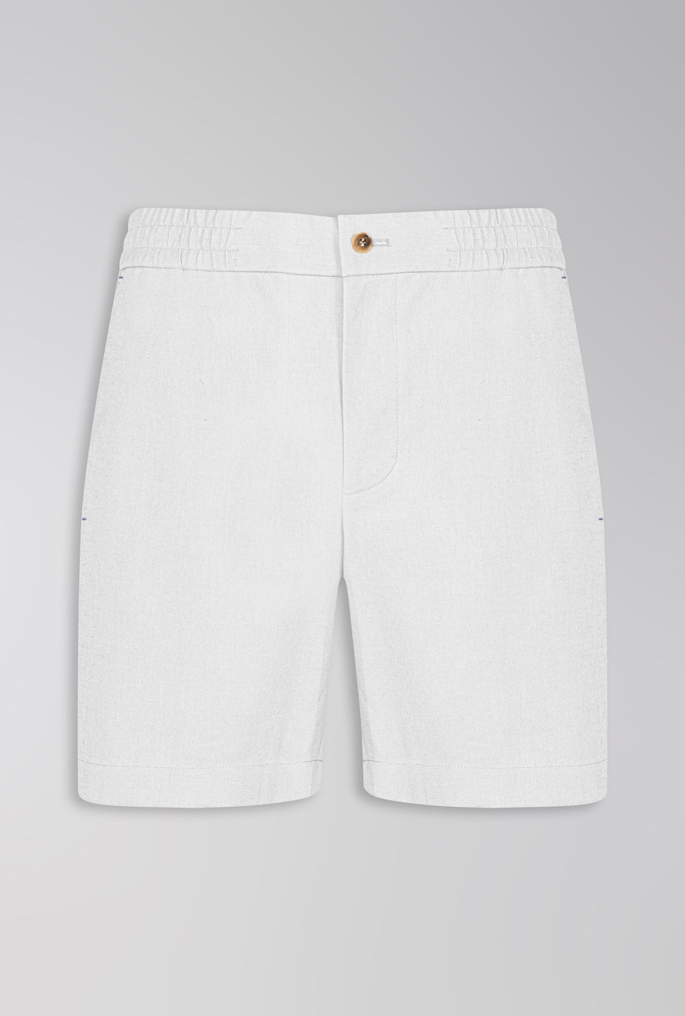 SHORTS DE LINHO COM ALGODÃO DE ELÁSTICO OFF-WHITE
