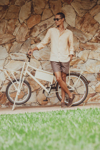 CAMISA REGULAR DE LINHO ITALIANO DESERTO