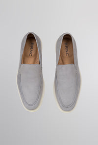 SAPATO MOCASSIM NOTO CAMURÇA CINZA CLARO