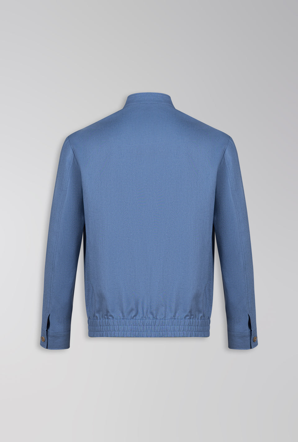 JAQUETA BOMBER DE LINHO COM ALGODÃO AZUL PROVENÇAL