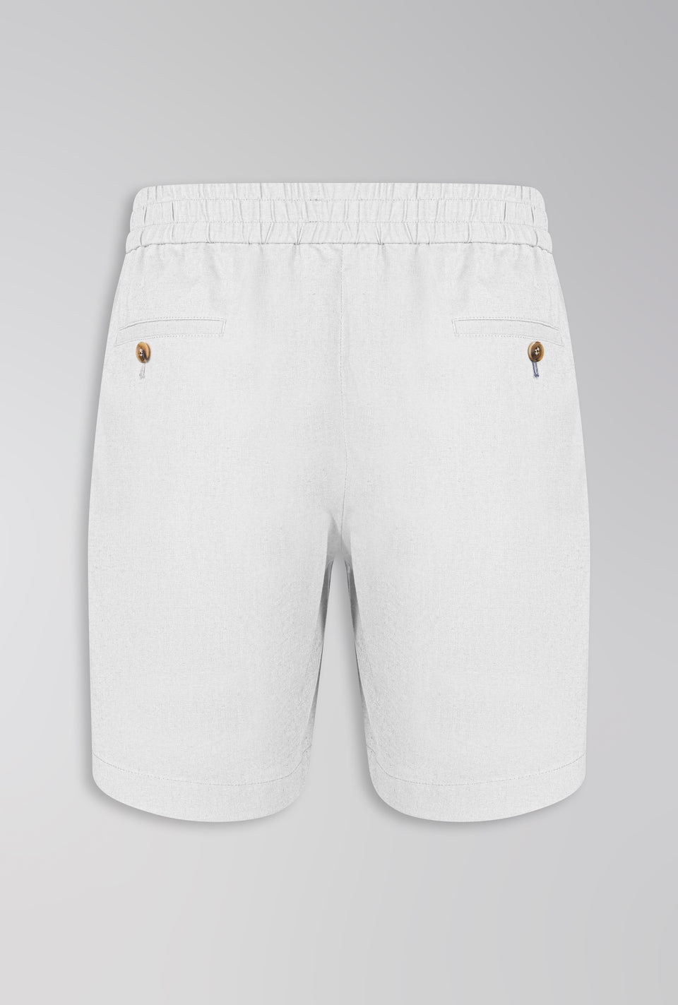 SHORTS DE LINHO COM ALGODÃO DE ELÁSTICO OFF-WHITE