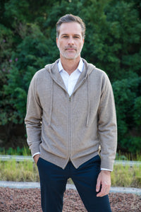 TRICÔ CASHMERE COM CAPUZ E ZIPER