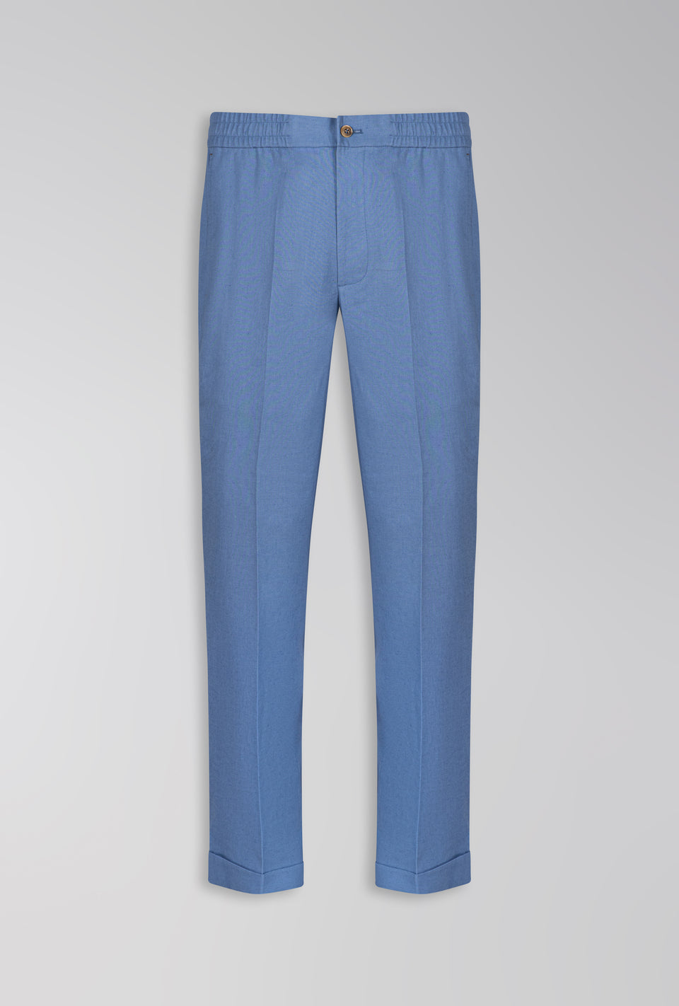 CALÇA DE LINHO COM ALGODÃO DE ELÁSTICO