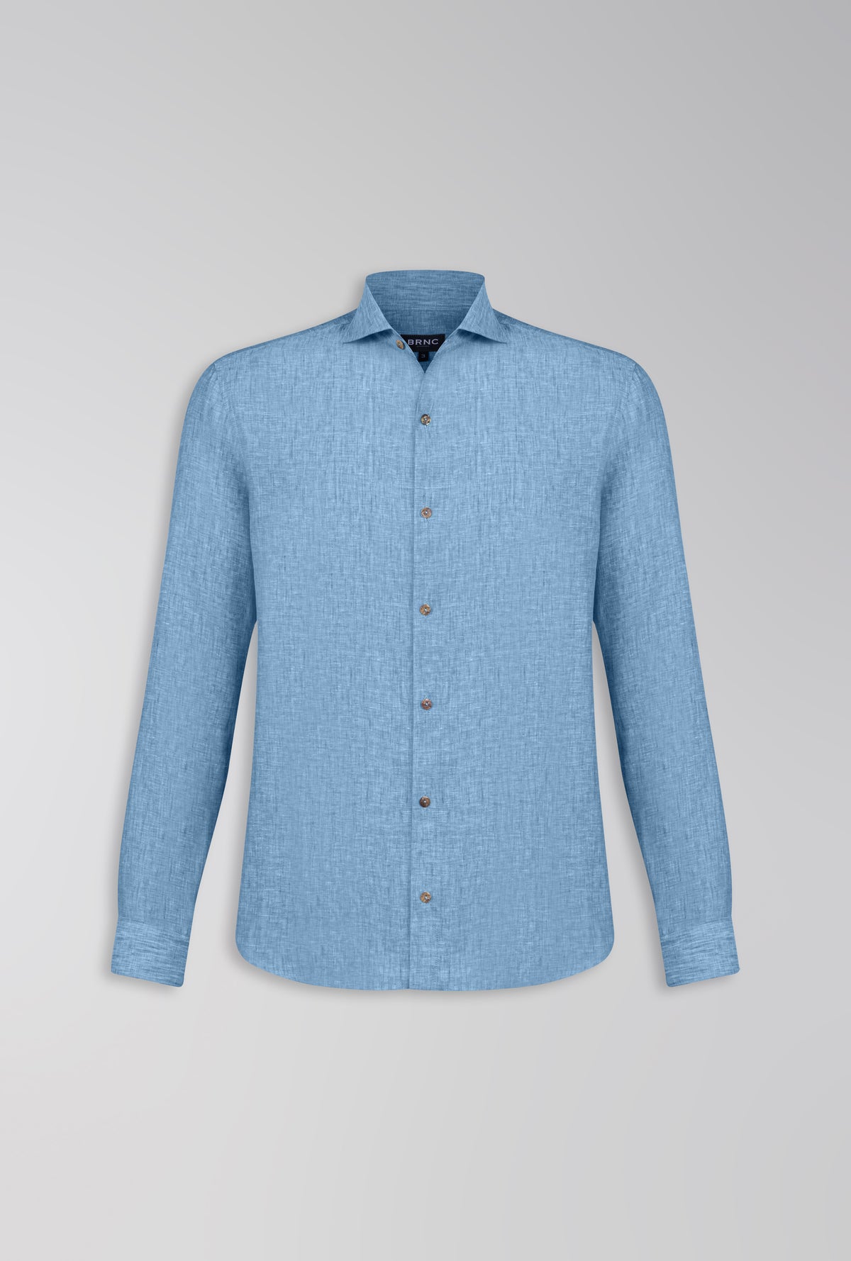 CAMISA REGULAR DE LINHO ITALIANO AZUL SKY