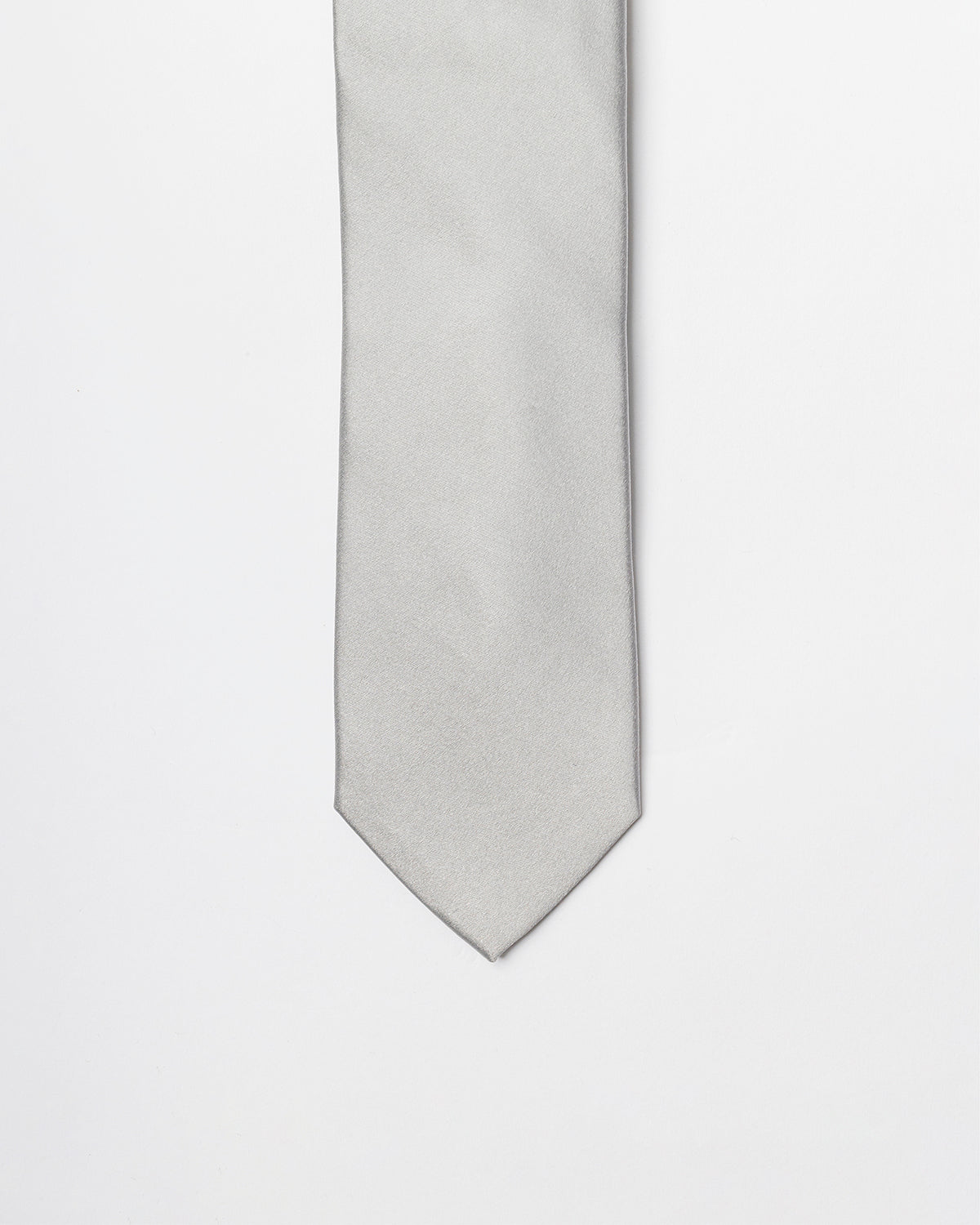 GRAVATA TRADICIONAL DE SEDA PRATA - TU