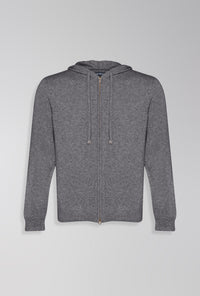 TRICÔ CASHMERE COM CAPUZ E ZIPER